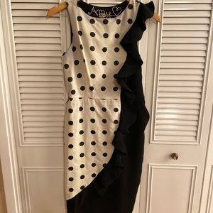Eva Franco polka dot dress with ruffle